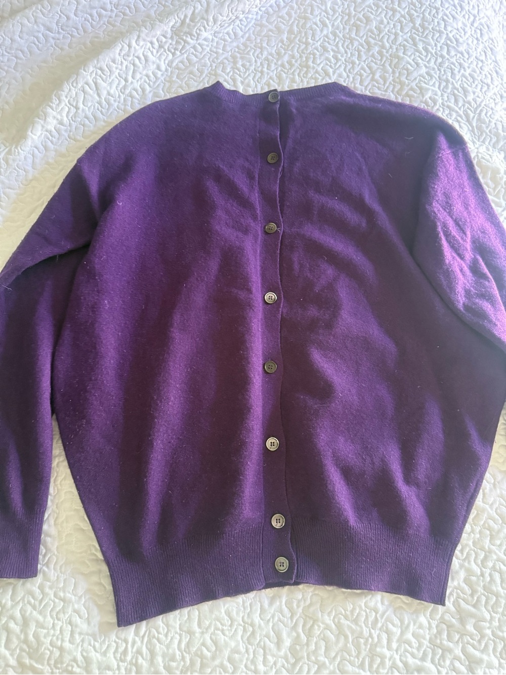 Marni Deep Purple Button-Back Cardigan